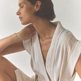 Graces Cream Boucle Stripe Dress