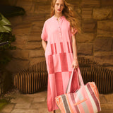 Castor Pink Broken Stripe Caftan
