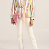 Apollo Heraklion Stripe Quilted Kimono Jacket