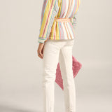 Apollo Heraklion Stripe Quilted Kimono Jacket