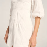 Leda White Poplin Dress