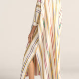 Pollux Afro Broken Stripe Maxi Caftan