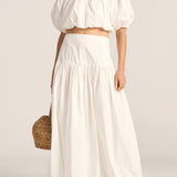 Antiope White Poplin Top