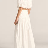 Arachne White Poplin Skirt