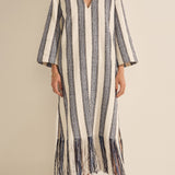 August Chios Stripe Boucle Caftan
