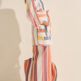 Ariane Sunion Stripe Kimono Robe
