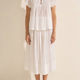 Zeus White Voile Top