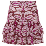 Asia Fuchsia Orchid Print Mini Skirt