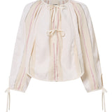 Delian Cream Boucle Stripe Jacket