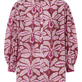 Enna Fuchsia Orchid Print Blouse