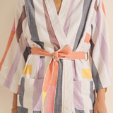 Ariane Sunion Stripe Kimono Robe