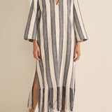 August Chios Stripe Boucle Caftan