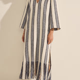 August Chios Stripe Boucle Caftan