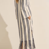 August Chios Stripe Boucle Caftan