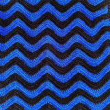 Cynthia Blue & Black Wave Hand Crochet Top