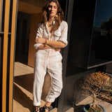 Hephaestus Cream Boucle Stripe Boilersuit