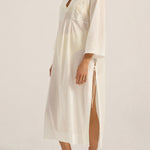 ILIO NEMA Sunion White Voile Caftan
