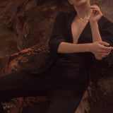 Pan Black Boucle Jumpsuit