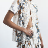 Sample - Asia Cream Batik Print Mini Skirt