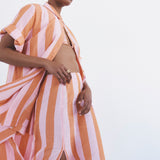 Sample - Xora Stripe Maxi Skirt