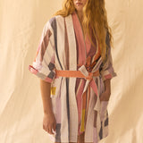 Ariane Sunion Stripe Kimono Robe