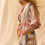 Ariane Sunion Stripe Kimono Robe