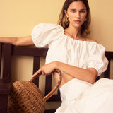 Antiope White Poplin Top