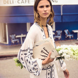 Tempe Folk Embroidery Silk Skirt