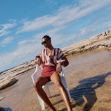 Tyro Pink & Brown Sarong Blouse