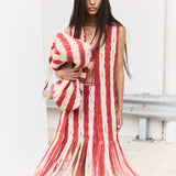 ILIO NEMA Red and Cream Macrame