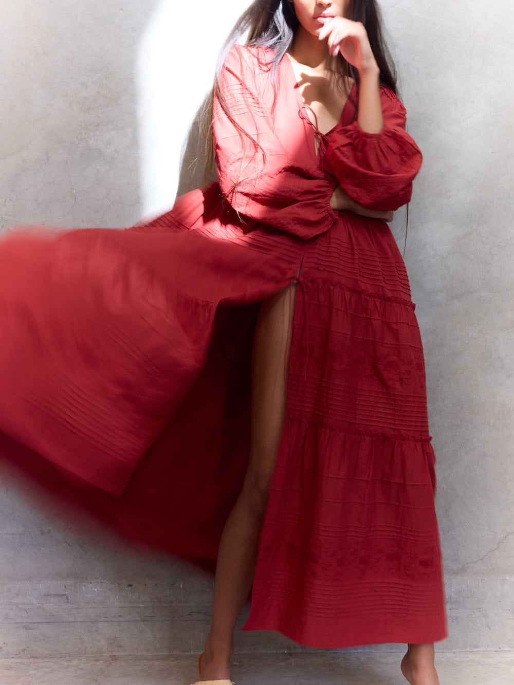 ILIO NEMA Red Cotton Voile