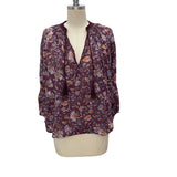 Sample - Euthenia Brown Batik Print Blouse