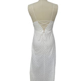 Sample - White Eyelet Spaghetti Strap Dress