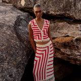 Clythie Graphic Crochet Vest