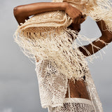 Flora White Crochet Vest