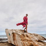 Olive Hand Dyed Silk Caftan