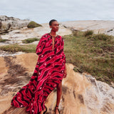 Olive Hand Dyed Silk Caftan