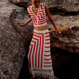 Clythie Graphic Crochet Vest