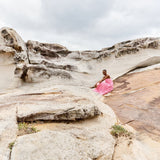 Ammon Pink & Red Eyelet Dress