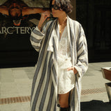 Cypress Chios Boucle Stripe Coat