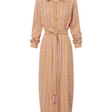 Ajax Camel Stripe Shirtdress