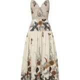 Aphrodite Cream Batik Print Dress