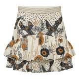 Asia Cream Batik Print Mini Skirt