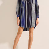 Sample - Printed Delos Stripe Shirtdress