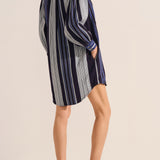 Sample - Printed Delos Stripe Shirtdress