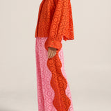 Cleobis Red & Pink Eyelet Shirt