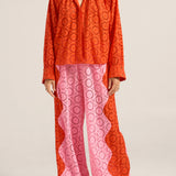 Cleobis Red & Pink Eyelet Shirt