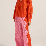 Cleobis Red & Pink Eyelet Shirt