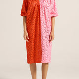 Atli Red & Pink Eyelet Dress