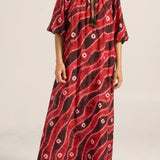 Olive Hand Dyed Silk Caftan